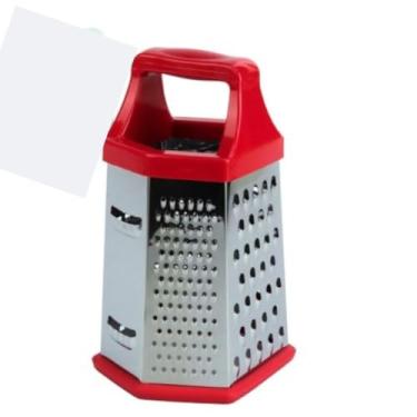 Imagem de RALADOR DE INOX 6 FACES MULTIUSO 20CM (VERMELHO)
