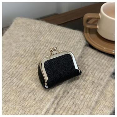 Imagem de Mini bolsa organizadora de joias, estojo de armazenamento de colar de brinco pequeno, caixa de joias portátil de viagem (preto)