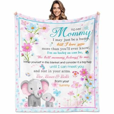Imagem de VMREAYR Presente Mommy to be para mãe nova, presente de primeira mãe para mulheres grávidas, cobertor 152 x 127 cm, presentes de gravidez para mães de primeira viagem