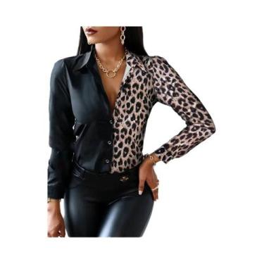 Imagem de Blusa Feminina De Manga Longa Com Estampa Floral, Cadeia E Letras, Est