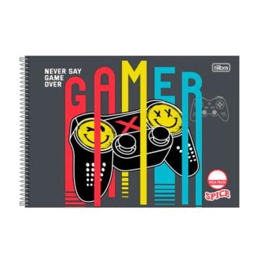 Imagem de Caderno Meia Pauta Espiral 40 Folhas Spice Tilibra Estampa 1
