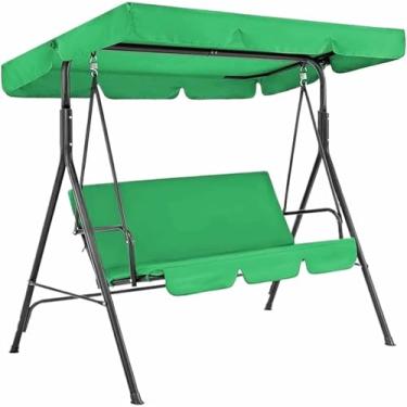 Imagem de Cobertura Superior Do Balanço Da Substituição Do Dossel Do Balanço Do Pátio Para Cadeira Do Pátio De 3 Lugares Assento Da Rede Do Terraço Do Jardim, 190x132x15cm ~/
