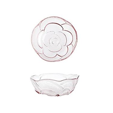 Imagem de U5GAAALPPQ9 Tigelas para cozinha tipo flor pires de vidro tempero doméstico prato pequeno molho prato molho de soja prato de vinagre para lanche, sobremesa (cor: 1) (B)