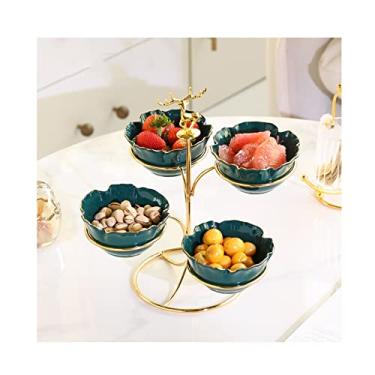 Imagem de /Tigela Luz Luxuosa Mesa de Café Prato de Frutas Sala de Estar Casa Recepção Prato de Doces Prato de Lanche Criativo Simples Moderno Prato de Frutas Decoração Tigela de Fruta para Bandeja de Balcão de