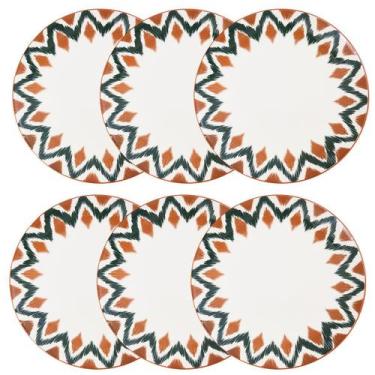 Imagem de Jogo de 6 Pratos Rasos 26 cm Oxford Unni Boho