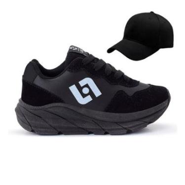 Imagem de Tenis Infantil Meninos Jogger Escolar Casual Camurça + Bone-Masculino