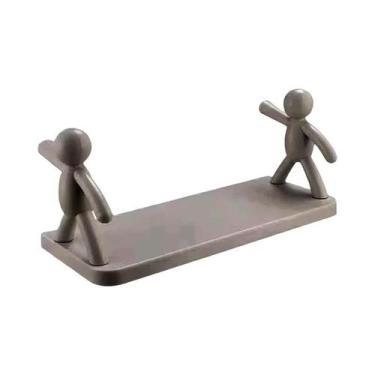 Imagem de Prateleira De Banheiro Branca Impermeável, Sem Perfuração, Suporte De 