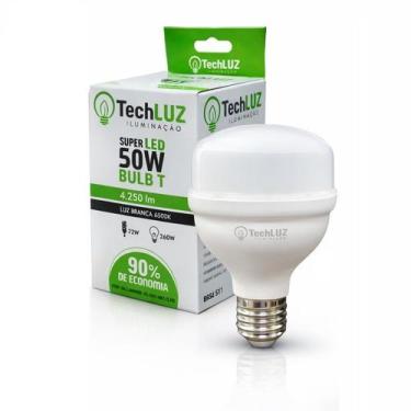 Imagem de Lâmpada Led Super Bulbo 50w Alta Potência Bivolt Branco Frio- Techluz