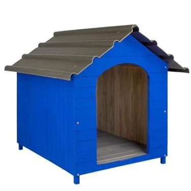 Imagem de Casa Casinha De Cachorro com Telhado Ecológico Grande N4 (Azul)