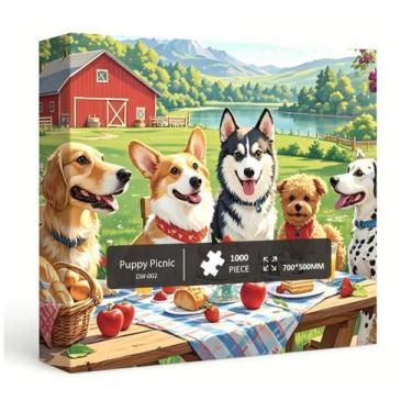 Imagem de Rompecabezas Picnic Cachorro Tomzio 1000 Piezas 70x50 cm