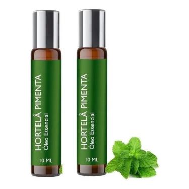 Imagem de Kit 2 Óleos Essenciais Menta Piperita Roll On 10Ml - Puro - Essência D