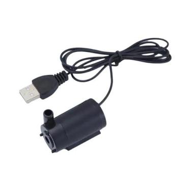 Imagem de Bomba Submersível USB Silenciosa 5V DC Motor De Baixa Tensão Portátil 