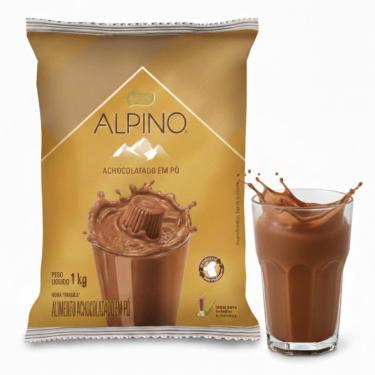 Imagem de Achocolatado Em Pó Alpino 1 KG Para Bebidas Milk Shake Receitas Nestlé