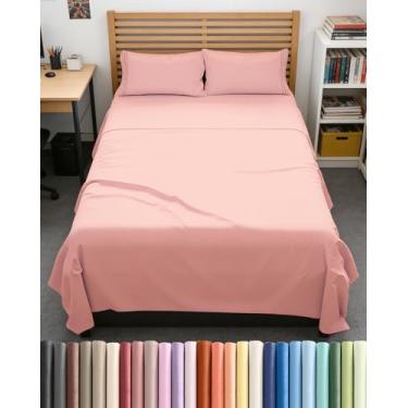 Imagem de Jogo de cama casal GG – 4 peças extra longo estendido casal GG – Macio, respirável e refrescante – Cabe em colchões de 20,3 a 40,6 cm com bolsos profundos – 137,2 cm x 203,2 cm – Fácil ajuste