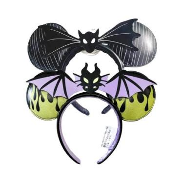 Imagem de Tiara De Natal Disney Mickey E Minnie De Couro PU Com Laço Para Adulto