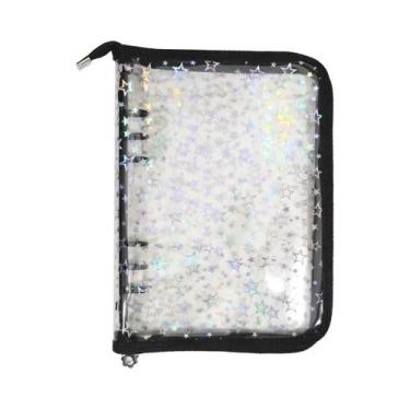 Imagem de Fichário Transparente A5 Com Zíper Laser Star Para Álbum De Fotos De Í