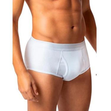 Imagem de Cueca Lupo Slip Algodão com Elastano Canelada com Abertura 546-003, Br
