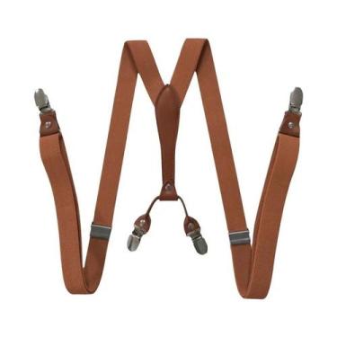 Imagem de Suspensórios Elásticos Ajustáveis De 2,5cm De Largura Com Clipe Em X P