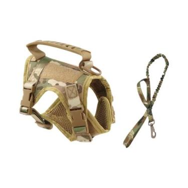 Imagem de Coleira Tática De Nylon Para Gatos Com Kit De Patch E Colete Estilo Mi