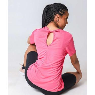 Imagem de Blusa Feminina Fitness Vazado Marisa Rosa-70205, Rosa, G