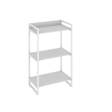 Imagem de Estante Kuadra 60x40x104cm C/03 Prateleiras Branco Chess / Est.branca Branco Chess / Est.branca