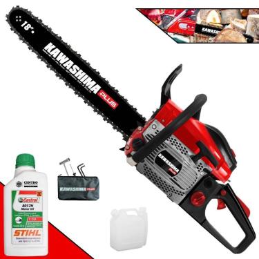 Imagem de Motosserra Kawashima Kcs550p à Gasolina 54,6cc 2t Com Sabre 18 Polegadas 6600230 + Óleo Stihl 8017