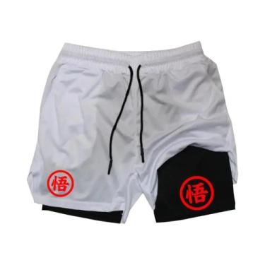 Imagem de Shorts Masculinos 2 Em 1 Para Corrida, Roupa Esportiva De Dupla Camada