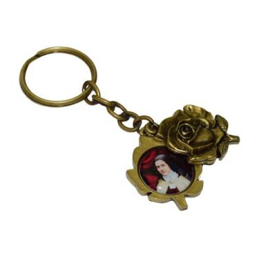 Imagem de Chaveiro Rosa Santa Teresinha em metal com imagem resinada AR7455 - Ar