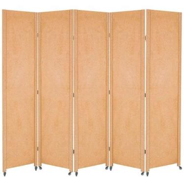 Imagem de 5 Biombo Sanfonado Com Rodinhas E Dobradiças Mdf Cru Folha Painel Divi