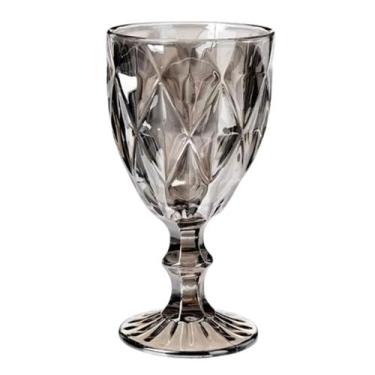 Imagem de Taça Diamond Cinza Metalizada 340ml Vinho Água Eventos 12 UN - PRATICA