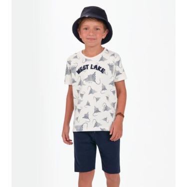 Imagem de Conjuto Menino Trick Nick Camiseta Com Bermuda Bege, 6, Bege
