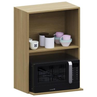 Imagem de Armário De Cozinha 60cm Com Nicho Micro-ondas Mirella Freijó L01 - Mpozenato