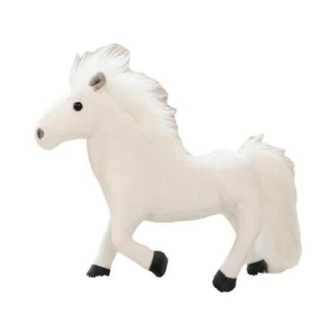Imagem de Brinquedo De Pelúcia Cavalo Preto E Branco, Simulação De Desenho Anima