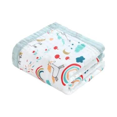 Imagem de Cobertores De Algodão Muslin Para Bebês Em 6 Camadas, Macios, Absorven