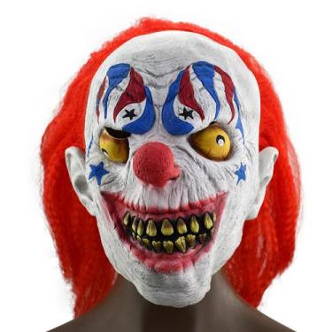 Imagem de Máscara de cosplay Máscara de Halloween Máscara de palhaço de terror -