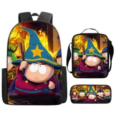 Imagem de Conjunto de mochilas escolares South Parks Erics Cartmans para criança