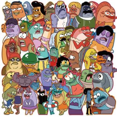 Imagem de Adesivos Anchovas, vinil impermeável, anime, 50 unidades/lote - yiweis