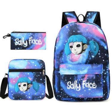 Imagem de Conjunto de mochilas escolares Sallys Faces Starry Sky, 3 unidades par