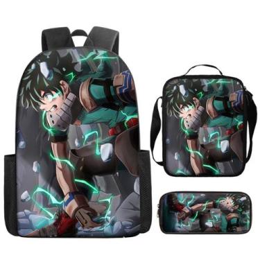 Imagem de Conjunto de mochilas My Heros Academia Anime School, 3 unidades para c