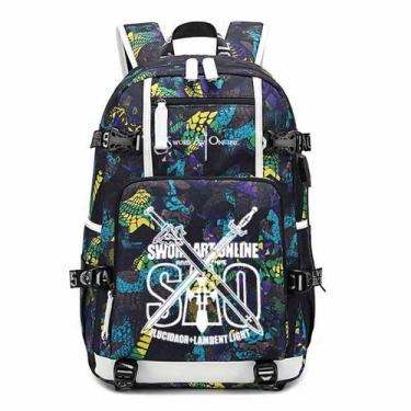 Imagem de Mochila Sword Art Online Kirito Cartoon Kids School 30x15x47cm - yiwei