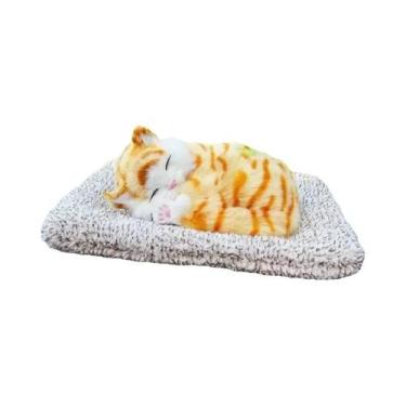 Imagem de Boneco De Pelúcia De Gato Dormindo Kawaii, Ornamento Portátil De Gatin