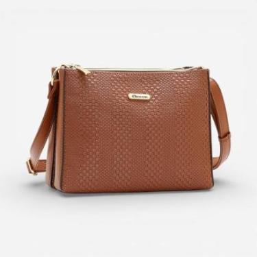 Imagem de Bolsa Feminina Chenson Transversal Mini Tressê Café-Feminino