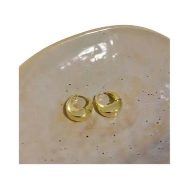 Imagem de Brincos De Argola Banhados a Ouro Para Mulheres, Joias De Moda Clássic