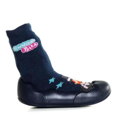 Imagem de Meia Infantil Grendene com Solado 22805 Azul, 22