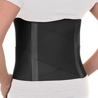 Imagem de Faixa Cinta Abdominal Elástica Pós Operatório Em X Preto Artipé - ARTI