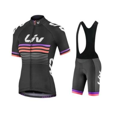 Imagem de Conjunto De Camiseta E Shorts De Ciclismo Feminino Leve E Respirável C