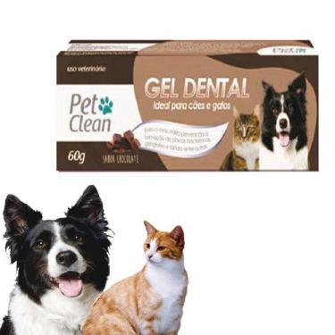 Imagem de Gel Dental Pasta de Dente Creme Pet Clean 60g Cães Gatos, Chocolate