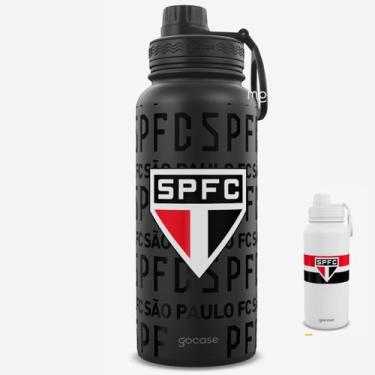 Imagem de Garrafa Térmica Gocase Fresh 950ml Oficial do São Paulo Cor:White Logo