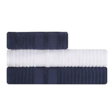 Imagem de Jogo de Toalha de banho grande Karsten Brisa 100% Algodão 430g/m² 3 peças 