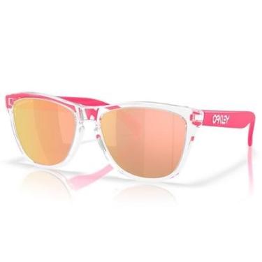Imagem de Óculos de Sol Oakley Frogskins Clear Rose Gold Polarized-Masculino